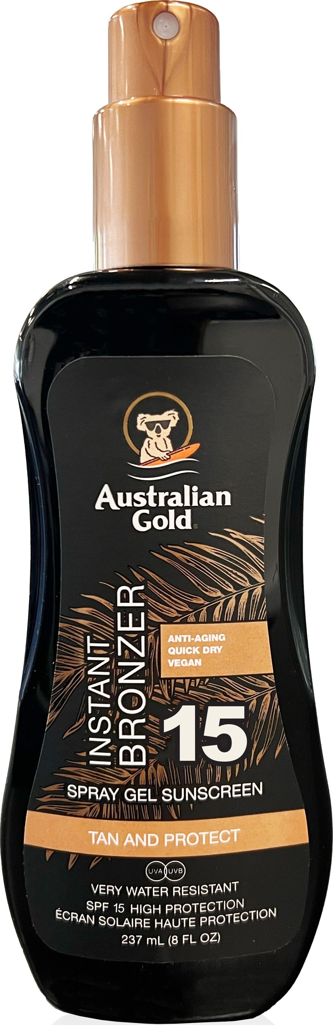 Australian Gold Instant Bronzer Spf Spray Sunscreen 237 - Australian Gold Hudpleje  - 0054402720929
