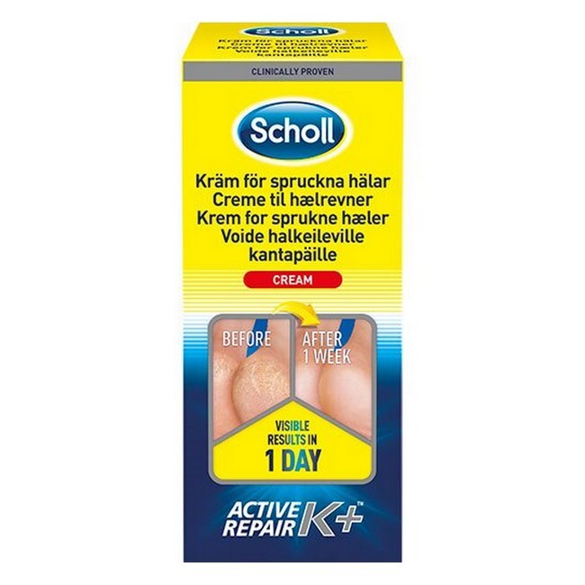 Scholl Creme Til Hælrevner Active Repair 120 - Scholl Hudpleje  - 5701092114044