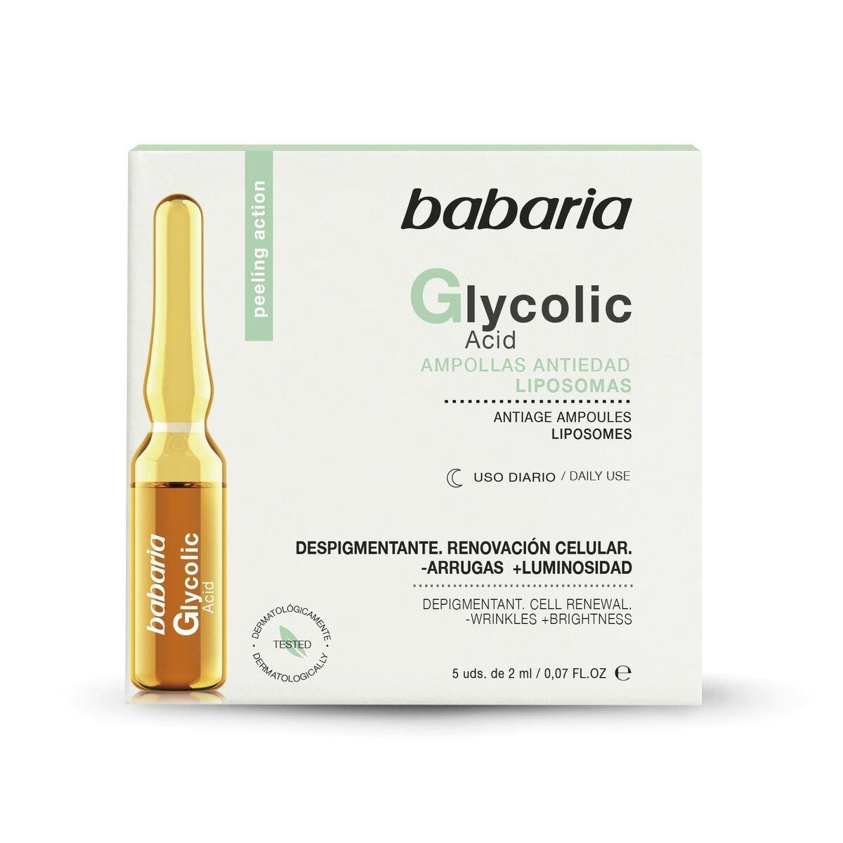 Ansigtsserum Med Glykolsyre Babaria Ampuller - Babaria Hudpleje  - 8410412100588