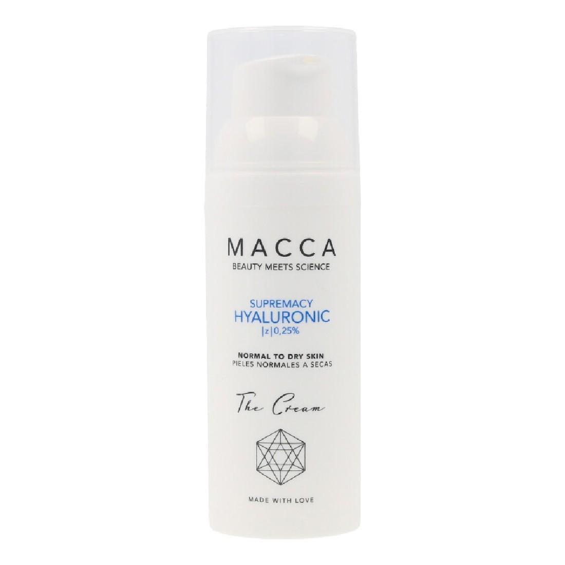 Creme Fugtigheds Til Ansigt Macca Supremacy Hyaluronic - Macca Hudpleje  - 8435202410135