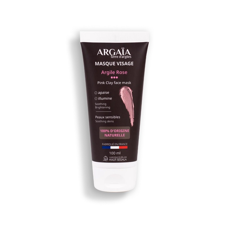 Pink Argaa Natural Clay Face Mask - ArgaÏa Hudpleje  - 3559482804035