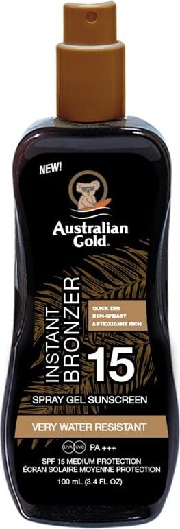 Australian Gold Instant Sunscreen Spray Spf 100 Solcreme - Australian Gold Hudpleje  - 0054402730423
