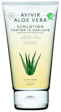 Avivir Aloe Vera Sun Lotion Spf15 150ml - Avivir Hudpleje  - 5708751405000