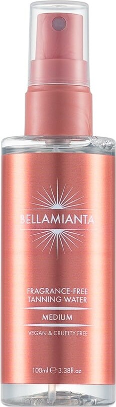 Bellamianta Fragrance Free Tanning Water Medium 100 Selvbruner - Bellamianta Hudpleje  - 5060921270307