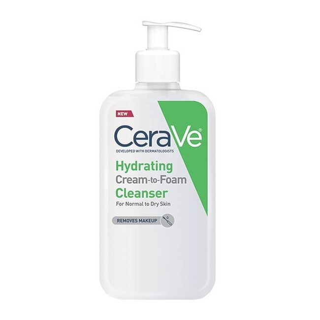 Cerave Hydrating Cream Foam Cleanser Normal Dry Skin 236 - Cerave Hudpleje  - 3337875743563