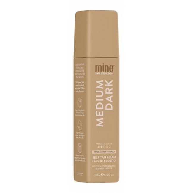 Medium, Medium Minetan Medium Dark Self Tan Foam 200 - Minetan Hudpleje  - 9347108049021