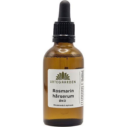 Økologisk Rosmarin Hårserum - Urtegaarden Hudpleje  - 5709286696130