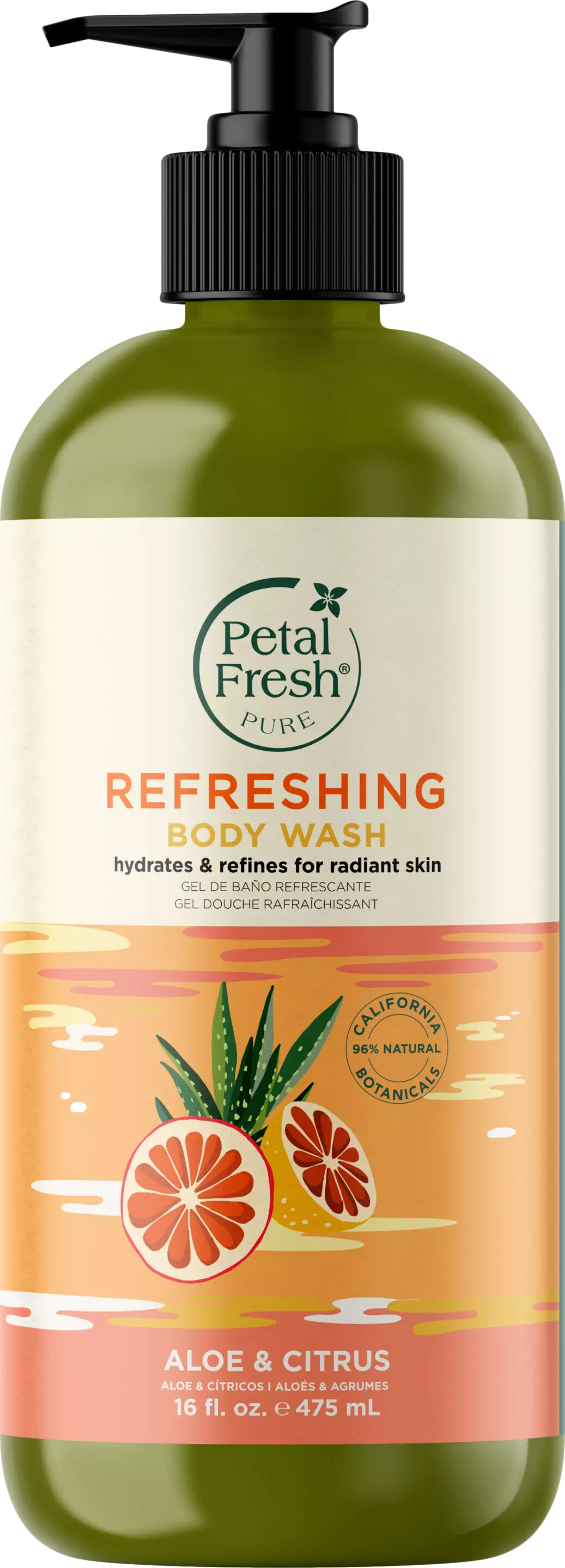 Petal Fresh Pure Aloe & Citrus Body Wash 475 - Petal Fresh Hudpleje  - 0713708727529