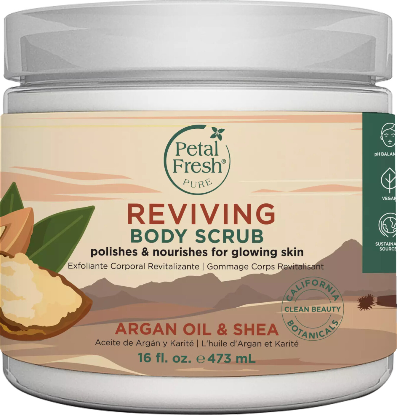 Petal Fresh Pure Argan Shea Body Scrub - Petal Fresh Hudpleje  - 0713708423025