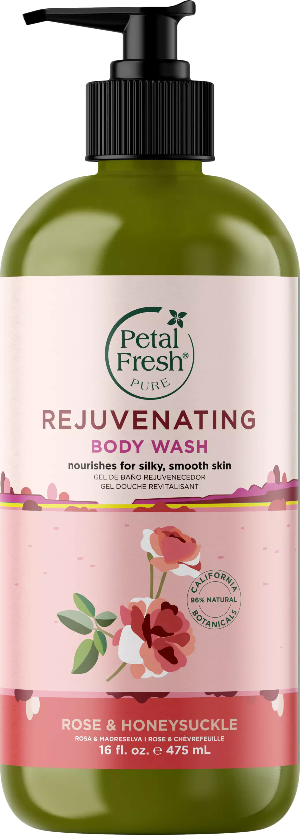 Petal Fresh Pure Rose & Honeysuckle Body Wash 475 - Petal Fresh Hudpleje  - 0713708727727