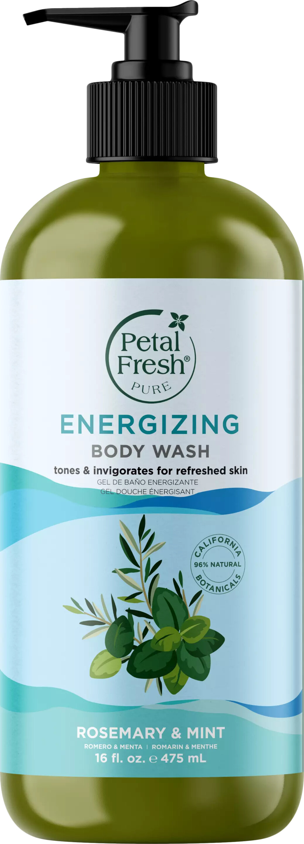 Petal Fresh Pure Rosemary & Mint Body Wash 475 - Petal Fresh Hudpleje  - 0713708727321