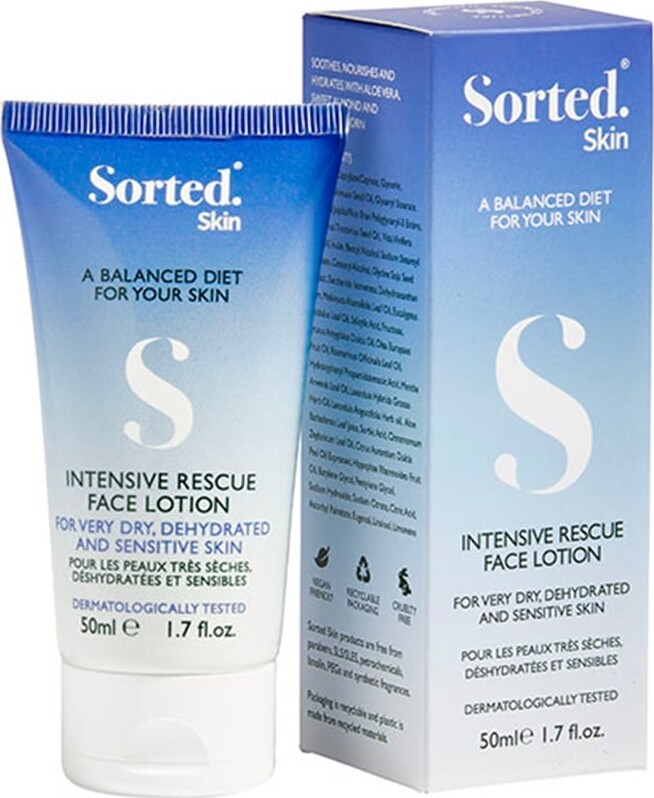 Sorted Skin Intensive Rescue Face Lotion - Sorted Skin Hudpleje  - 5065008953012