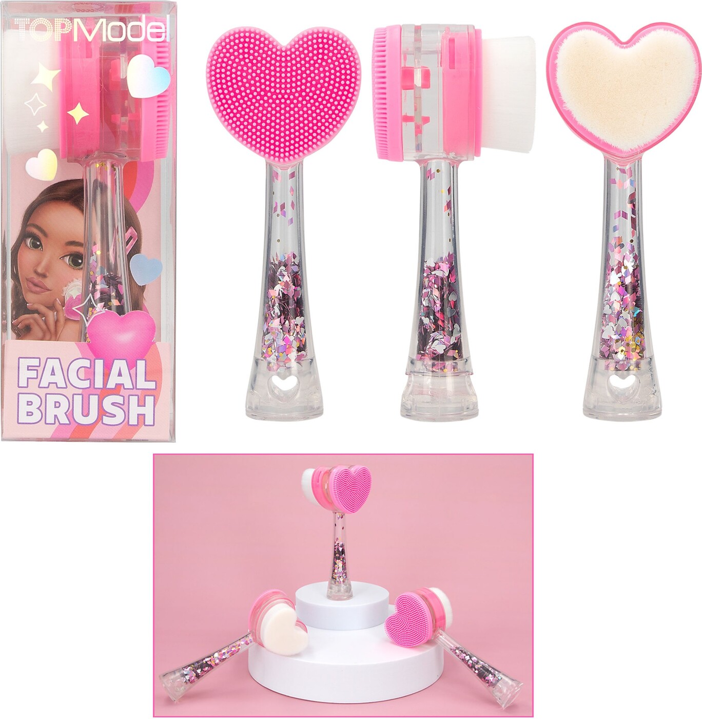 Top Model Ansigtsbørste Hjerte Beauty And - Depesche Hudpleje  - 4010070669065