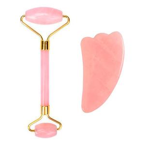 Uniq Jaderoller & Gua Sha Rose Quartz Stk - Uniq Hudpleje  - 5713895310400